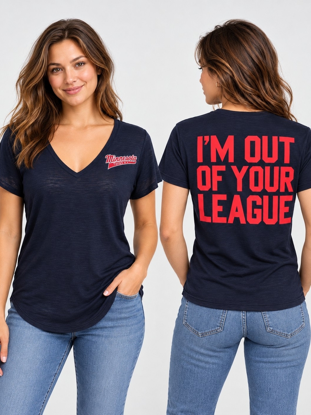 PINK VICTORIA'S SECRET MLB MINNESOTA TWINS BASEBALL TEE SZ L
